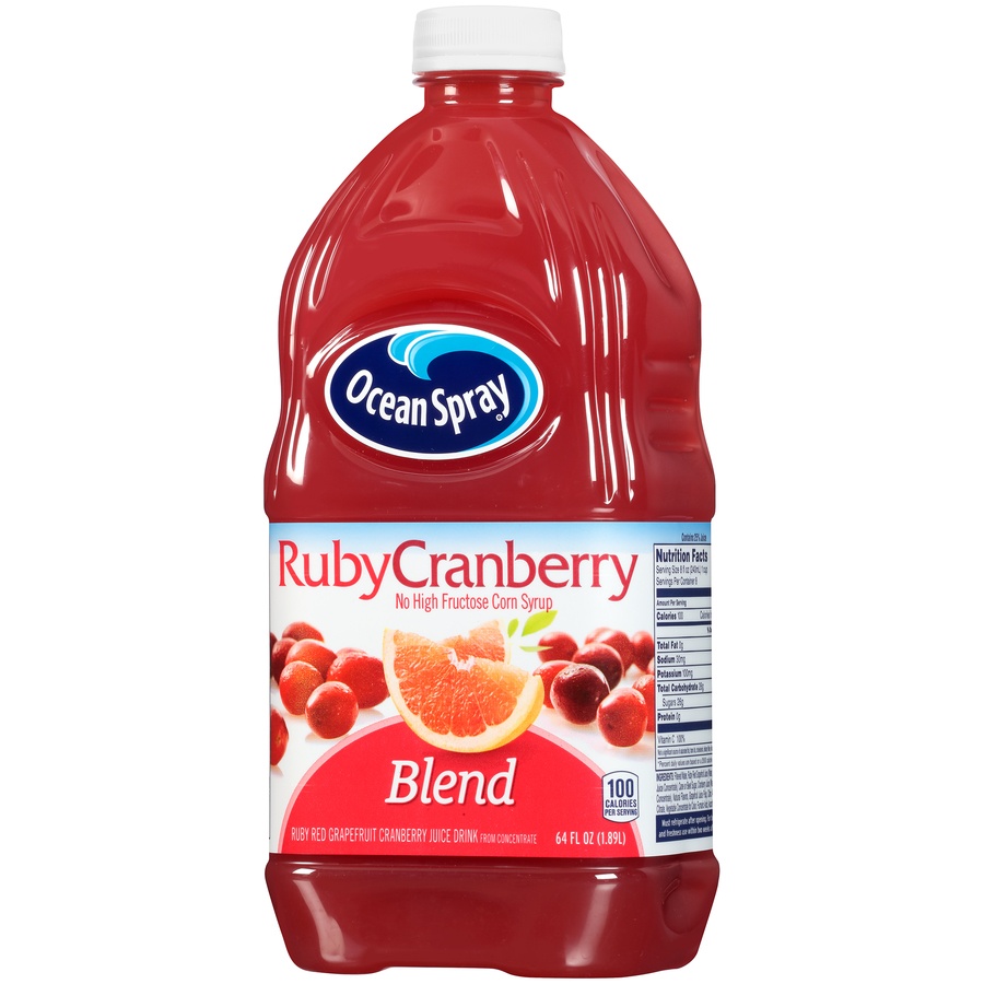 slide 5 of 8, Ocean Spray Blend Ruby Cranberry Juice Drink - 64 fl oz, 64 fl oz