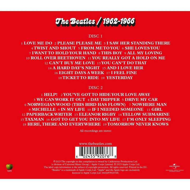 slide 2 of 3, Universal Music Group The Beatles - 1962-1966 (2023 Edition) (2CD), 1 ct