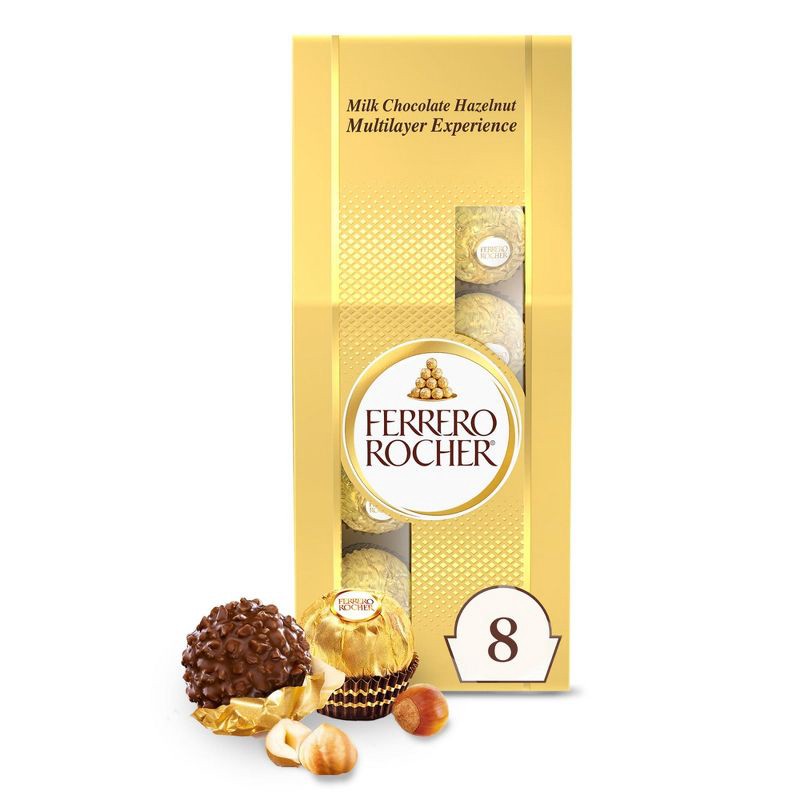 slide 1 of 8, Ferrero Rocher Candy - 8ct/3.5oz, 8 ct; 3.5 oz