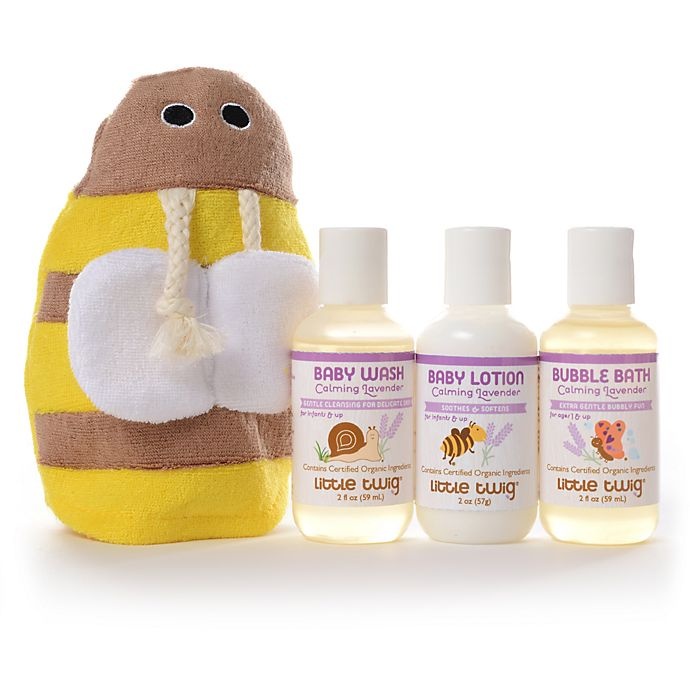 slide 2 of 2, Little Twig Travel Basics & Bee Mit Set - Lavender, 1 ct