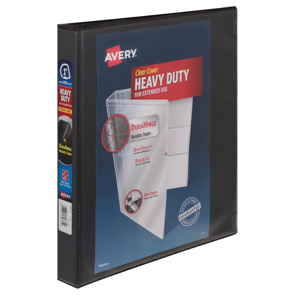 slide 5 of 11, Avery 1 Inch Heavy Duty Clear Cover Binder 1 ea, 1 ct