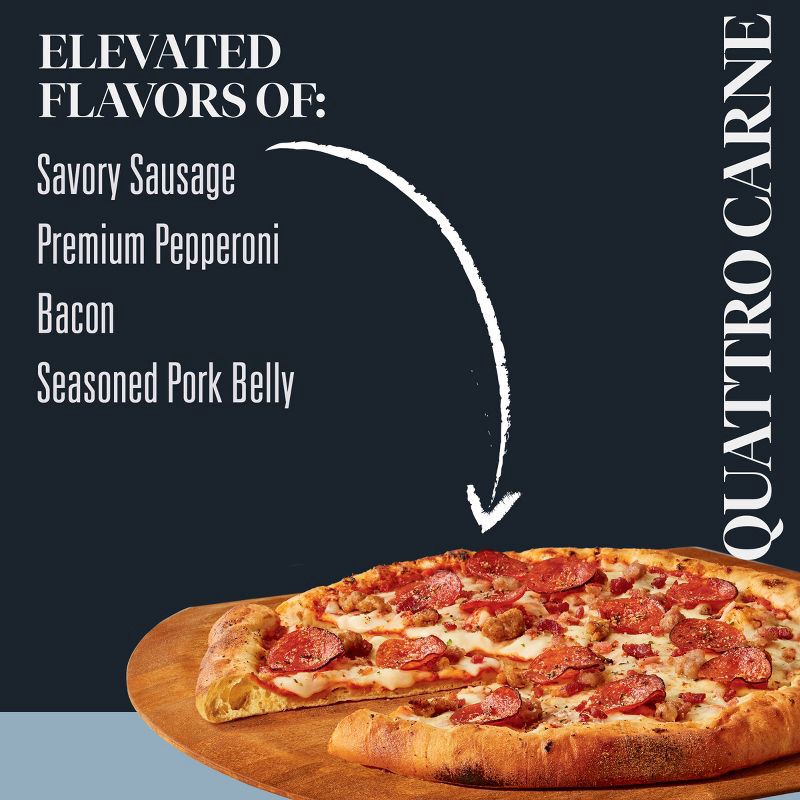 slide 4 of 9, HEARTH & FIRE Premium Frozen Pizza Quattro Carne - 19.5oz, 19.5 oz