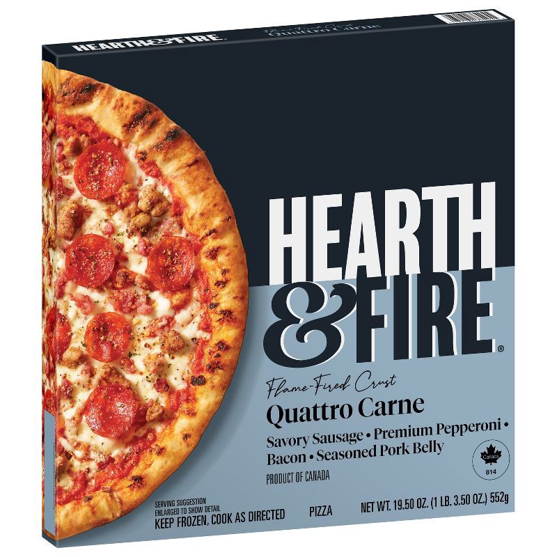 slide 9 of 9, HEARTH & FIRE Premium Frozen Pizza Quattro Carne - 19.5oz, 19.5 oz