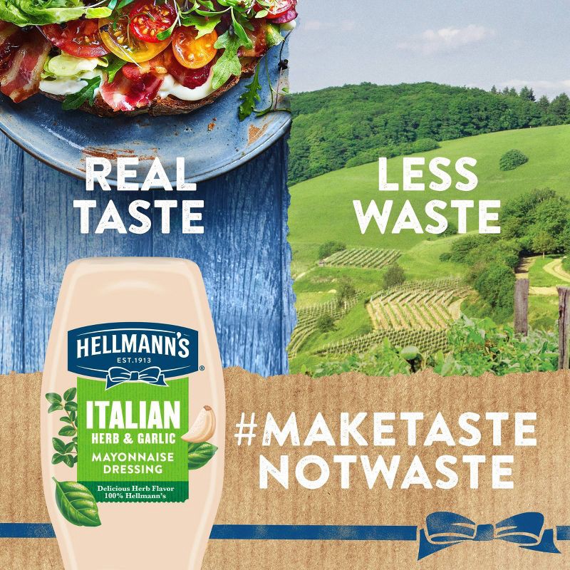 slide 4 of 8, Hellmann's Italian Herb & Garlic Mayonnaise Spread & Dressing - 11.5oz, 11.5 oz