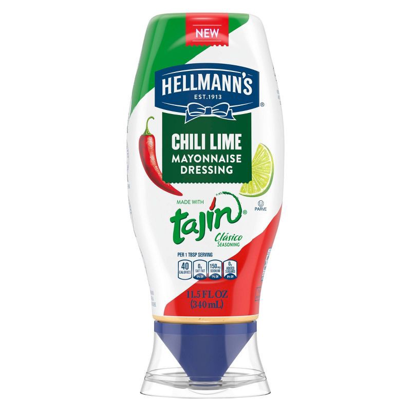 slide 2 of 9, Hellmann's Chili Lime Mayonnaise Spread & Dressing Made With Tajin - 11.5oz, 11.5 oz