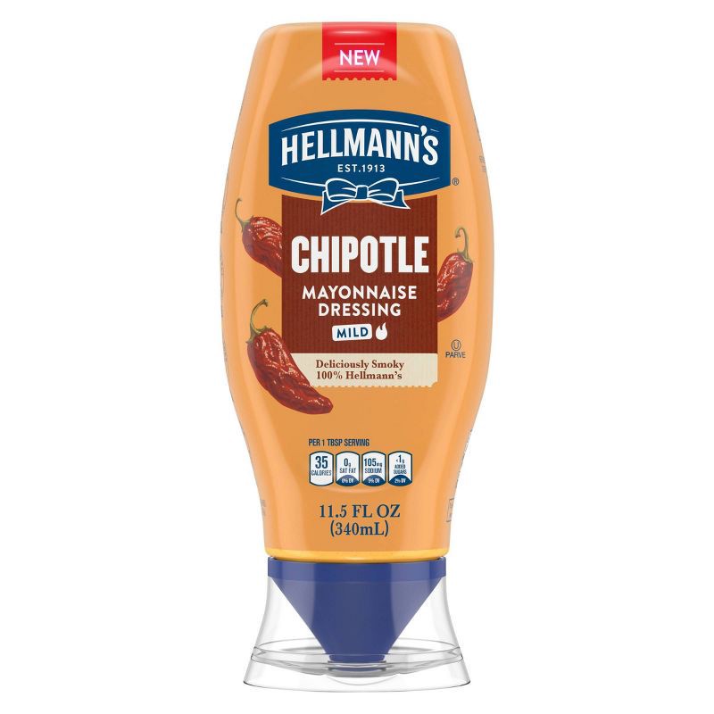 slide 2 of 9, Hellmann's Hellman's Chipotle Mayonnaise Mild Spread & Dressing - 11.5oz, 11.5 oz