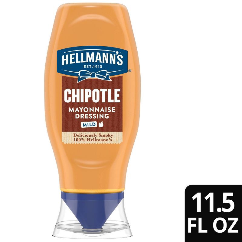 slide 1 of 9, Hellmann's Hellman's Chipotle Mayonnaise Mild Spread & Dressing - 11.5oz, 11.5 oz