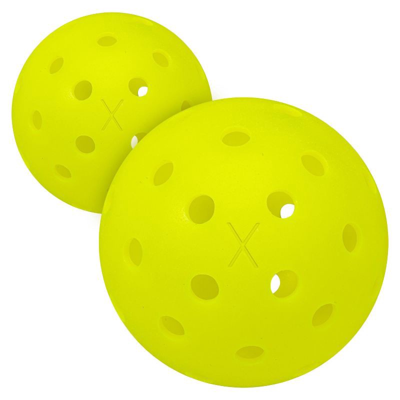 slide 7 of 7, Franklin Sports 2 Player Wood Journey Pickleball Paddle and Ball Set in Mesh bag - Yellow/Pink, 1 ct