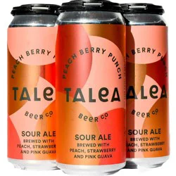 TALEA Beer Co. Peach Berry Punch Sour Ale - 4pk/16 fl oz Cans