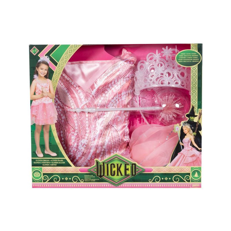 slide 3 of 7, Wicked Deluxe Glinda Pink Bubble Dress Up Set, 1 ct