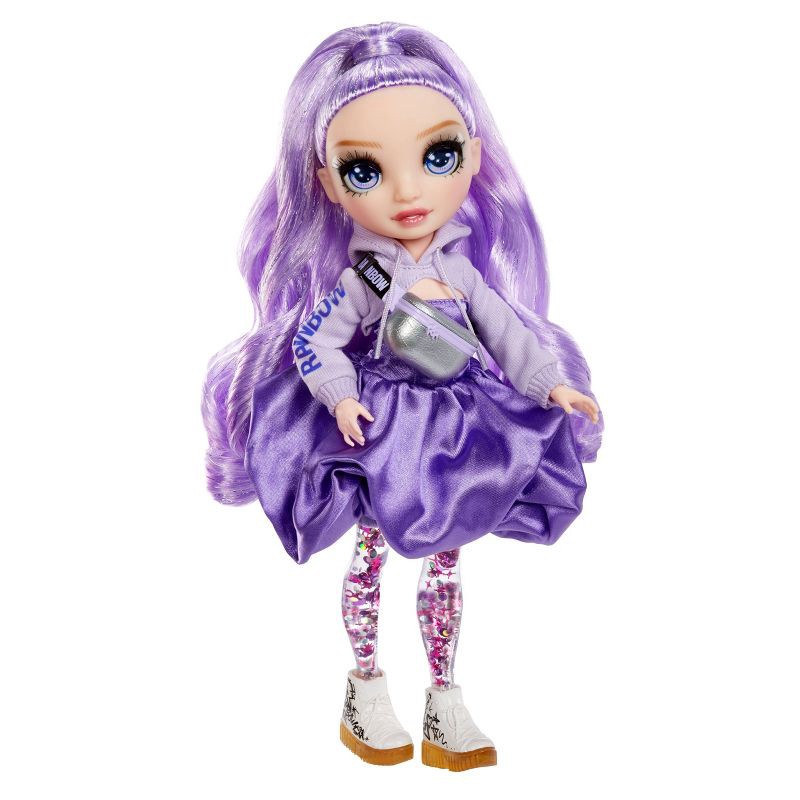 slide 2 of 7, Rainbow High 11" Sparkle & Shine Fashion Doll with Purple Hair/Blue Eye: Articulated, Removable Clothes, Wavy Hair, 1 ct