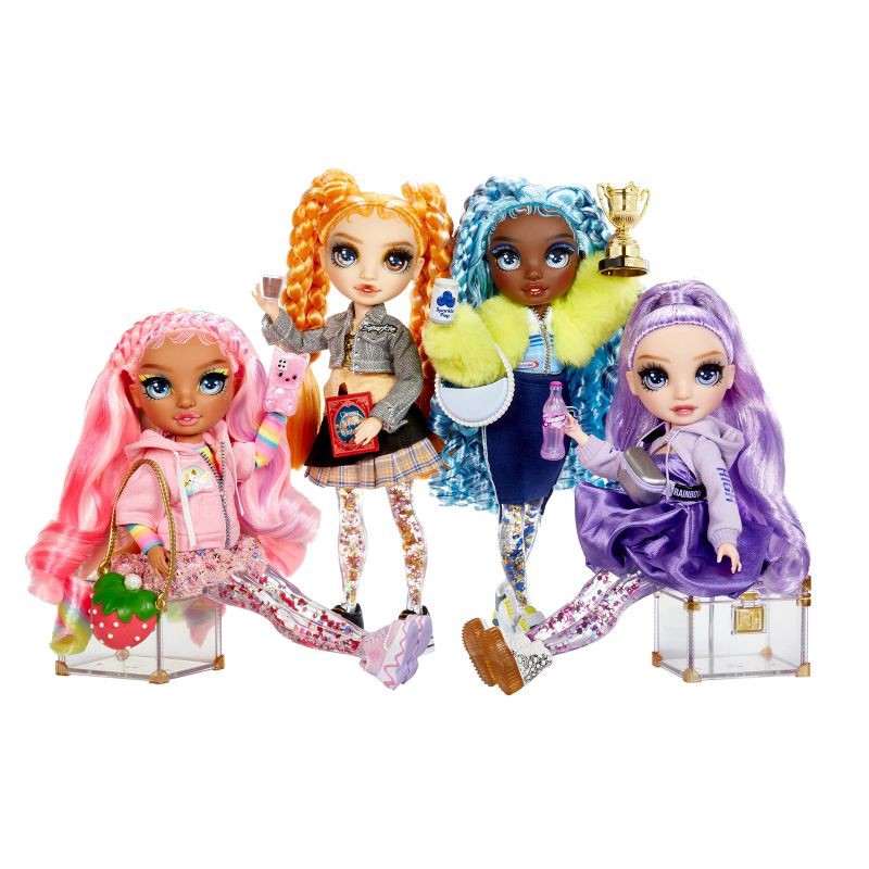 slide 7 of 7, Rainbow High 11" Sparkle & Shine Fashion Doll with Purple Hair/Blue Eye: Articulated, Removable Clothes, Wavy Hair, 1 ct