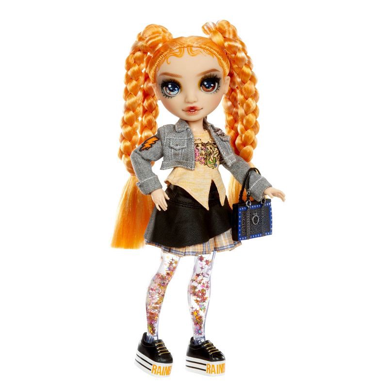 slide 2 of 7, Rainbow High 11" Sparkle and Shine Clementine Fashion Doll Orange Hair/Blue Eye with Liquid Sparkles Legs, 1 ct