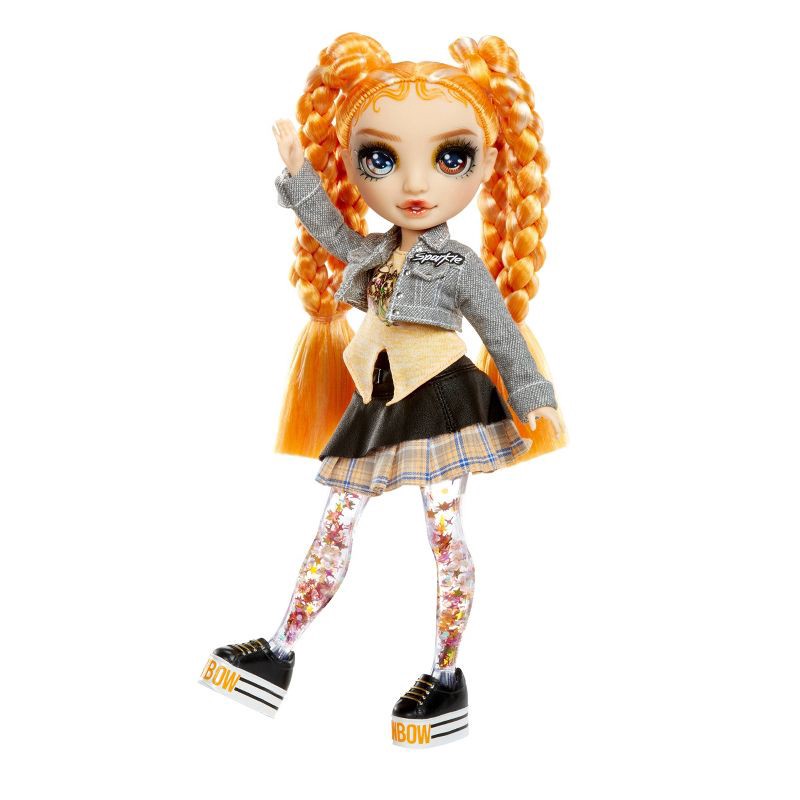 slide 4 of 7, Rainbow High 11" Sparkle and Shine Clementine Fashion Doll Orange Hair/Blue Eye with Liquid Sparkles Legs, 1 ct