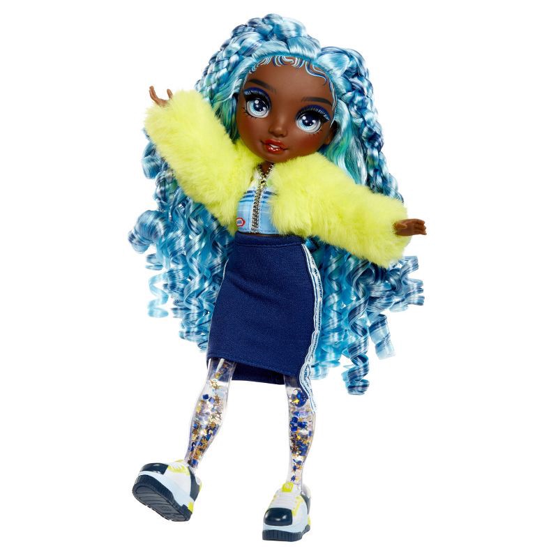 slide 4 of 7, Rainbow High 11" Sparkle & Shine Fashion Doll with Blue Hair/Blue Eye: Articulated Curly-Haired Figure by MGA Entertainment, 1 ct
