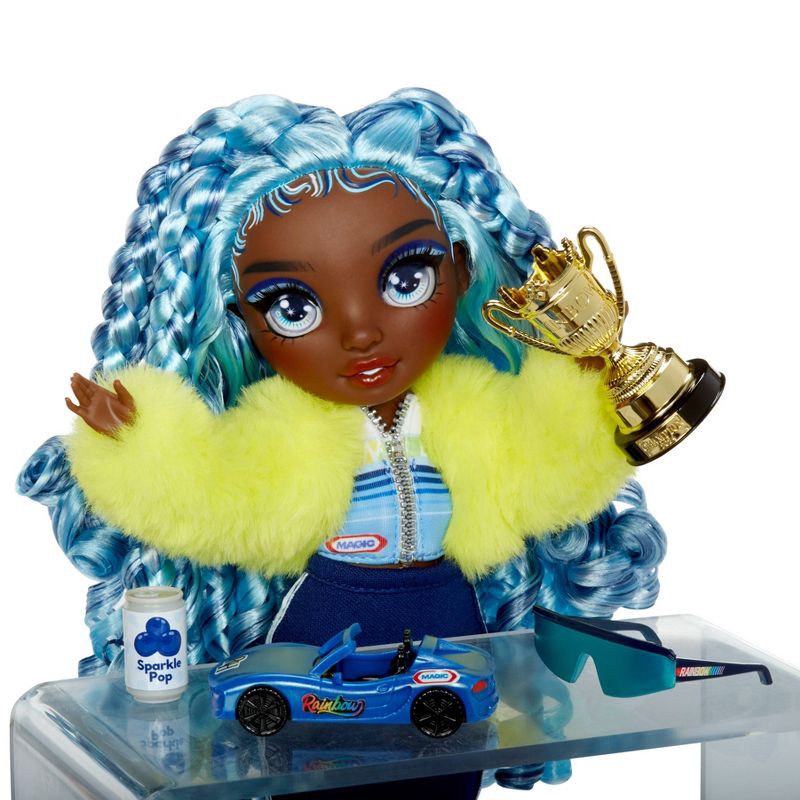 slide 6 of 7, Rainbow High 11" Sparkle & Shine Fashion Doll with Blue Hair/Blue Eye: Articulated Curly-Haired Figure by MGA Entertainment, 1 ct