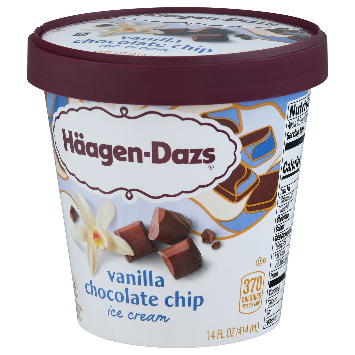 slide 2 of 13, Häagen-Dazs Vanilla Chocolate Chip Ice Cream 14 fl oz, 14 fl oz