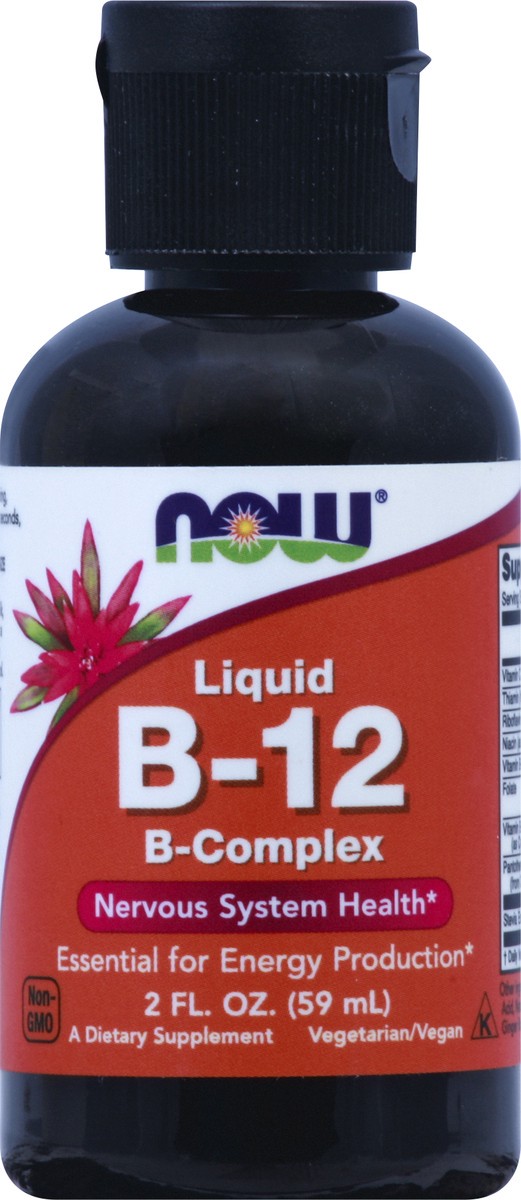 slide 7 of 7, NOW Supplements Vitamin B-12 Complex Liquid - 2 fl. oz., 2 oz