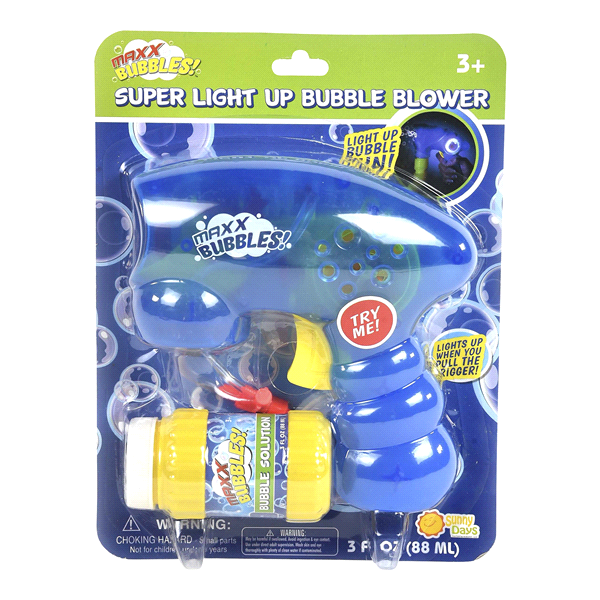 slide 16 of 25, Sunny Days Maxx Bubbles Super Light Up Bubble Blower - Assorted, 3 fl oz