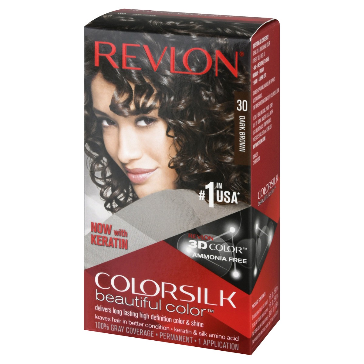 slide 2 of 12, Colorsilk Beautiful Color 30 Dark Brown Permanent Hair Color 1 ea, 1 kit