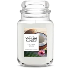 Yankee Candle Coconut Beach Scented Candle, 22oz Large Jar with up to 150 Hour Burn Time, Great for gifting, Birthdays
