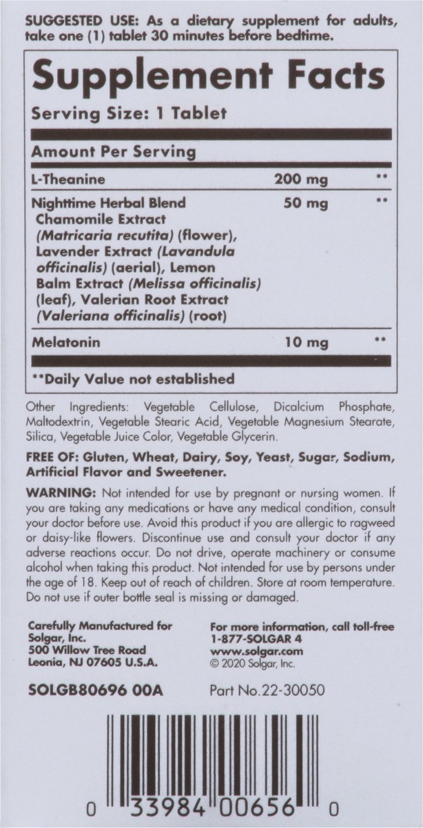 slide 3 of 9, Solgar Triple Action Sleep 60 Tri-Layered Tablets, 60 ct