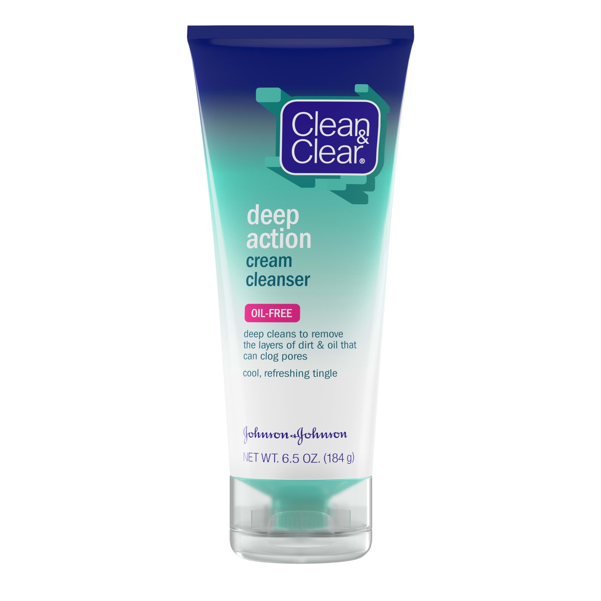slide 1 of 7, Clean & Clear Oil-Free Deep Action Cream Facial Cleanser - 6.5oz, 6.5 oz