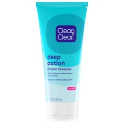 Clean & Clear Deep Action Cream Face Wash, 6.5 fl. oz
