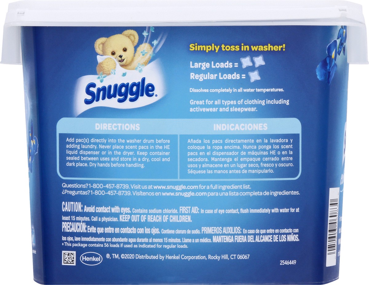 slide 4 of 9, Snuggle Exhilarations Blue Iris Bliss Scent Booster Pacs 39.5 oz, 56 ct