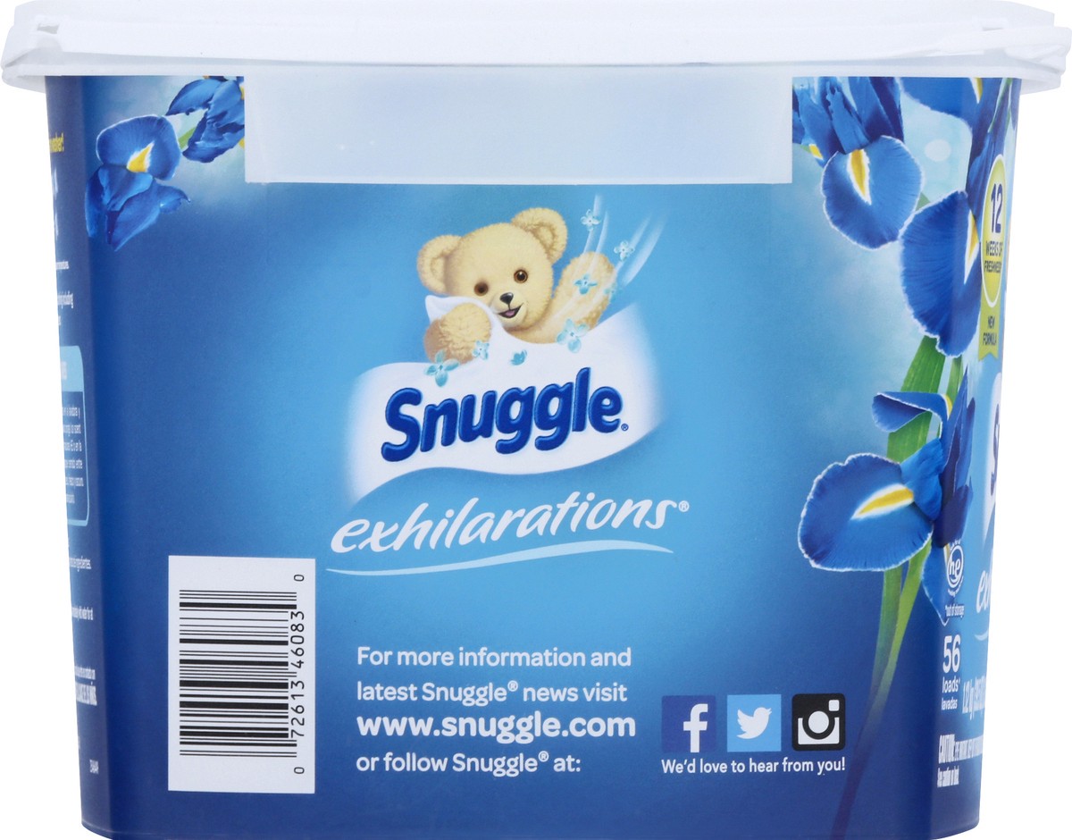 slide 6 of 9, Snuggle Exhilarations Blue Iris Bliss Scent Booster Pacs 39.5 oz, 56 ct