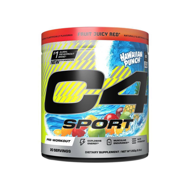 slide 1 of 7, C4 Sport Sport Hawaiian Punch Fruit Juicy Red Pre-Workout 8.9 oz, 8.9 oz