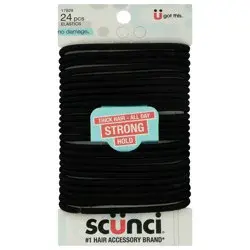 scünci No Damage Thick Hair - All Day Strong Hold Elastics 24 ea