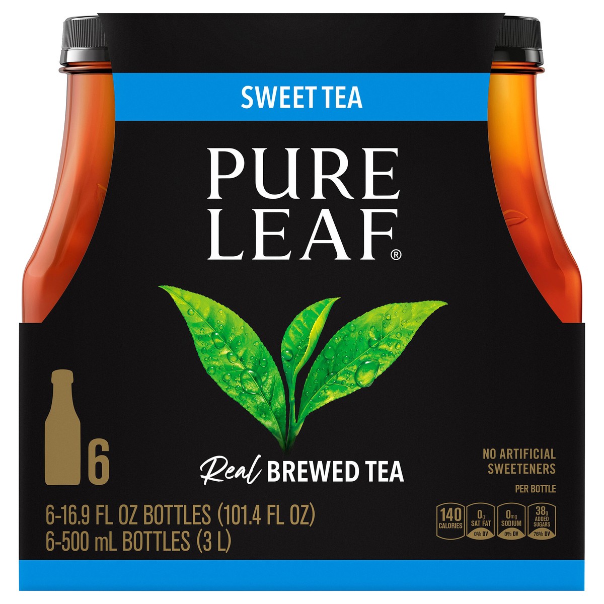slide 1 of 7, Pure Leaf Real Brewed Tea Sweet Tea 16.9 Fl Oz 6 Count, 6 ct; 16.9 fl oz