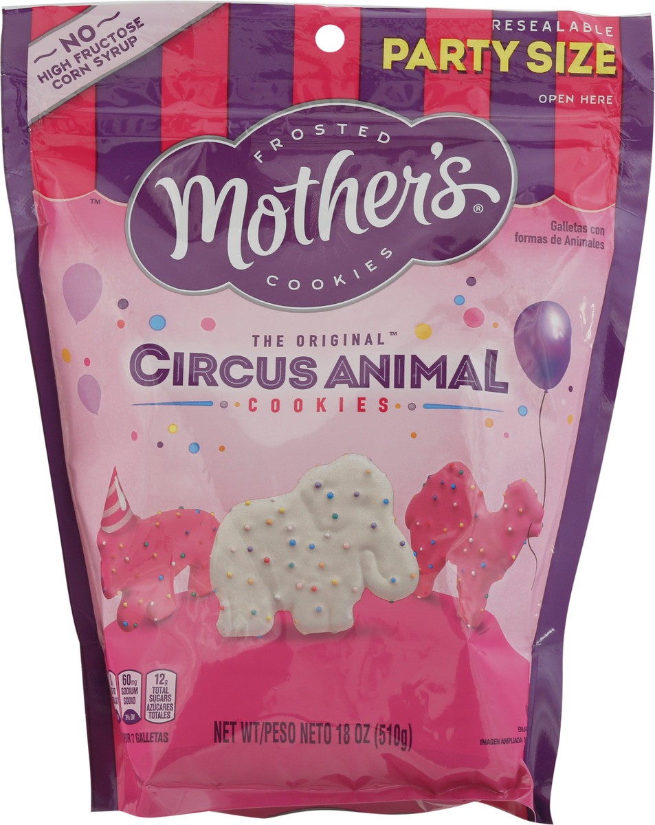 slide 5 of 12, Mother's Party Size Circus Animal Frosted Cookies Party Size 18 oz, 18 ct