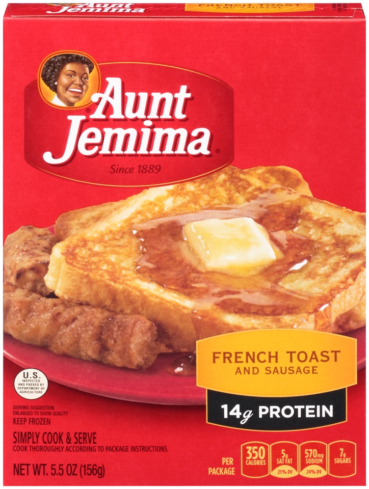 slide 1 of 21, Aunt Jemima French Toast and Sausage, 5.5 oz