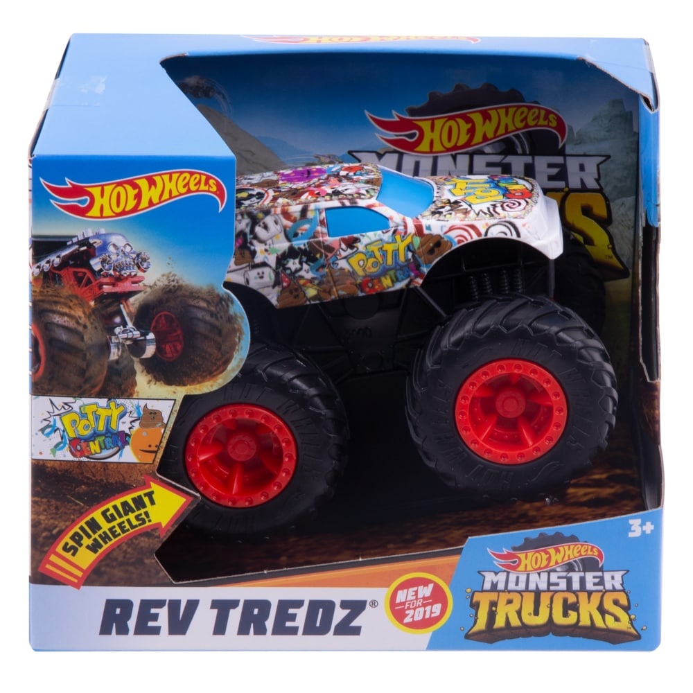 slide 1 of 1, Hot Wheels Rev Tredz Potty Central Monster Truck, 1:43 Scale, 1 ct