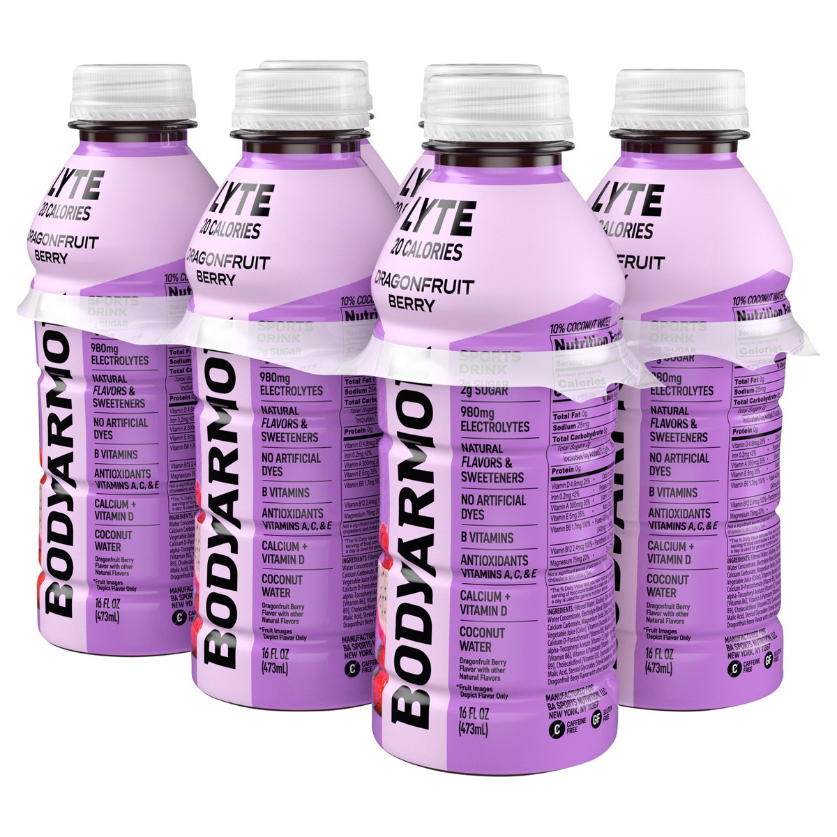 slide 13 of 14, "bdyarmor Lyte Drgnfruit 6/16 Oz", 96 inoz in