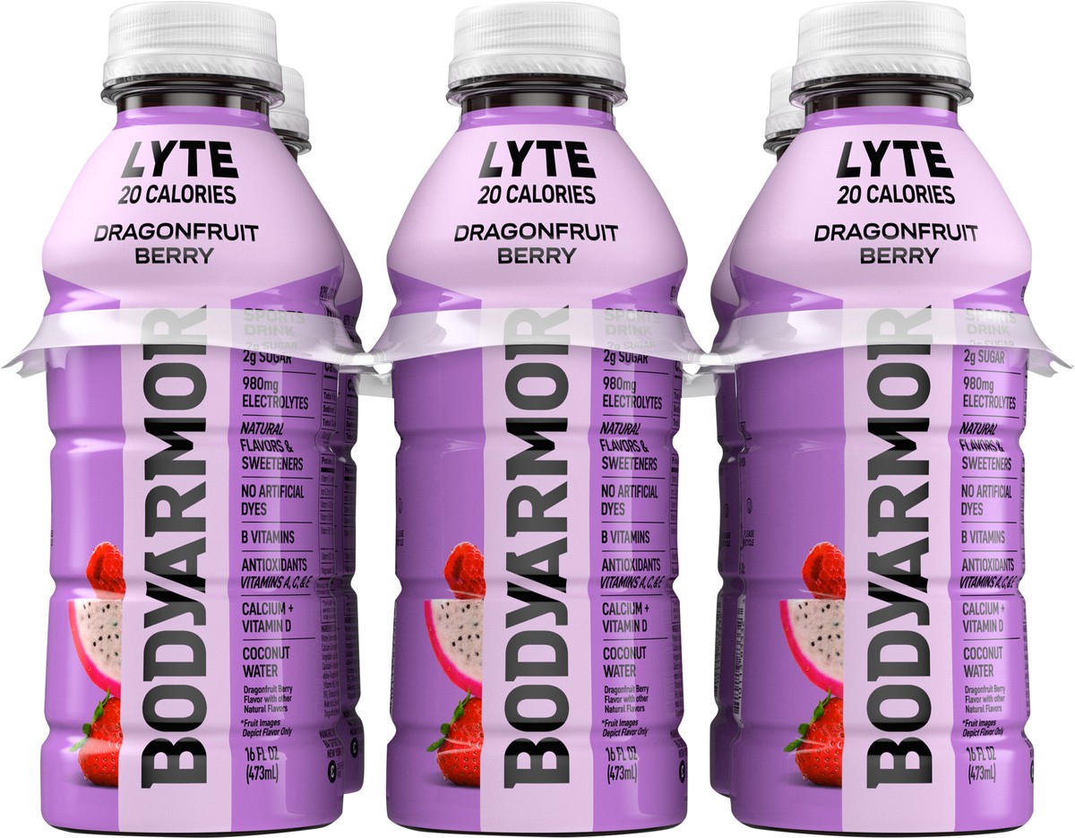 slide 2 of 14, "bdyarmor Lyte Drgnfruit 6/16 Oz", 96 inoz in