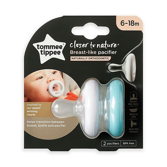 slide 1 of 1, Tommee Tippee &nbsp;Breast Like Pacifier 6-18M, 2 ct