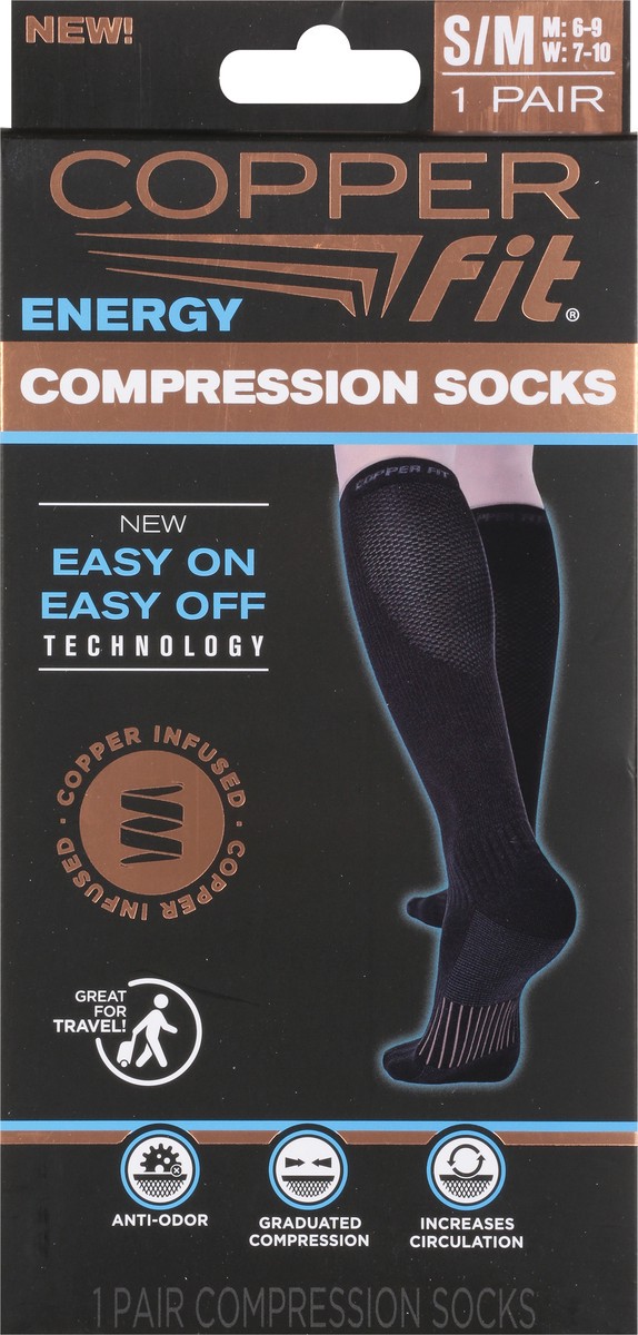 slide 6 of 9, Copper Fit Energy S/M Compression Socks 1 ea, 1 ct