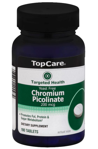 slide 1 of 6, TopCare Chromium Picolinate, 100 ct