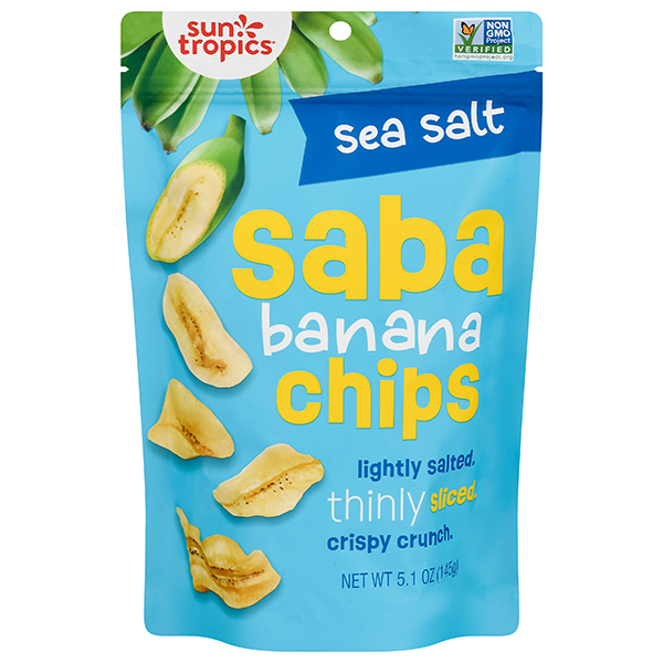 slide 1 of 1, Saba Sea Salt Banana Chips, 5.1 oz