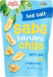 Sun Tropics Saba Banana Chips Sea Salt, 5.1 oz