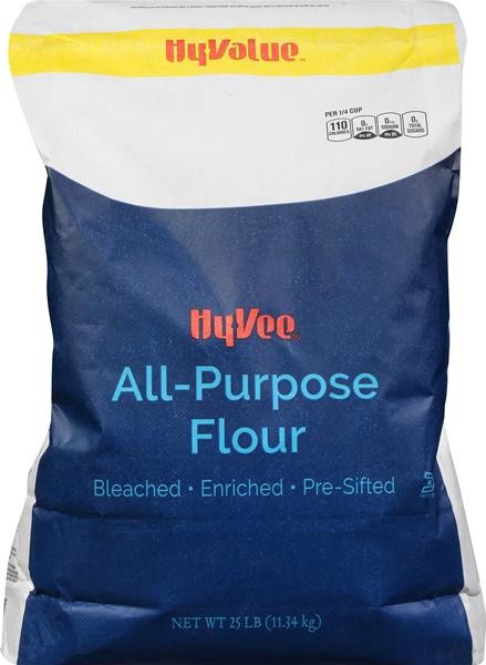 slide 1 of 1, Hy-Vee All-Purpose Flour, 25 lb