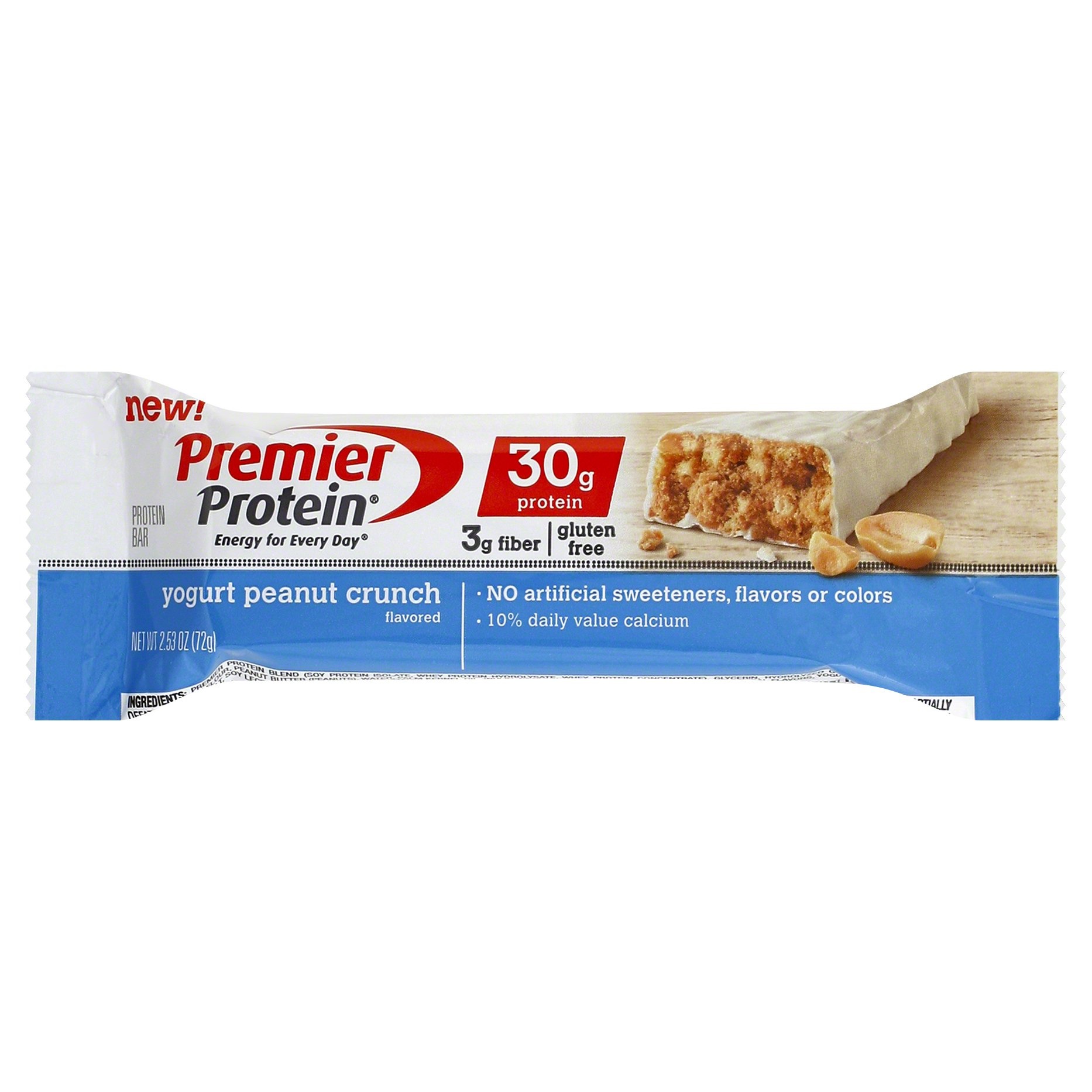 slide 1 of 5, Premier Protein Yogurt Peanut Crunch High Protein Bar, 2.53 oz