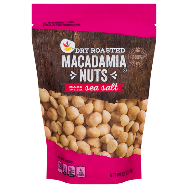 slide 1 of 1, Giant Macadamia Nuts Dry Rosated made with Sea Salt, 6.5 oz