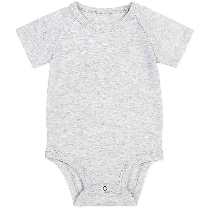 slide 1 of 1, Petit Lem Newborn Organic Cotton Bodysuit - Heather Grey, 1 ct