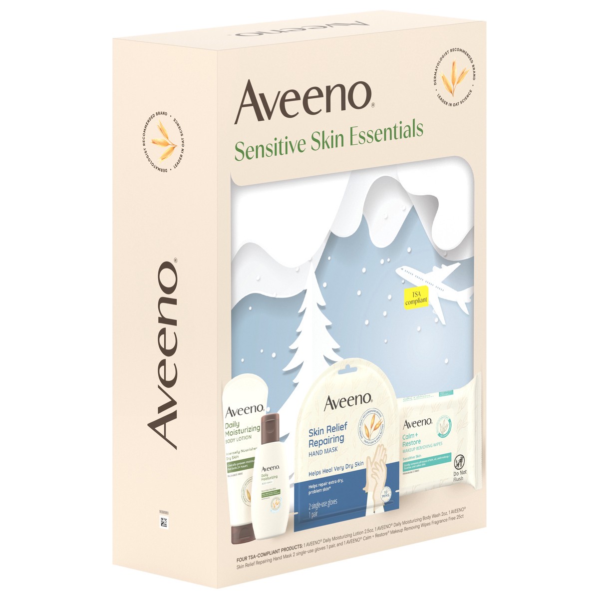 slide 3 of 4, Aveeno Sensitive Skin Essentials Giftset, 4 Items, 1 ct