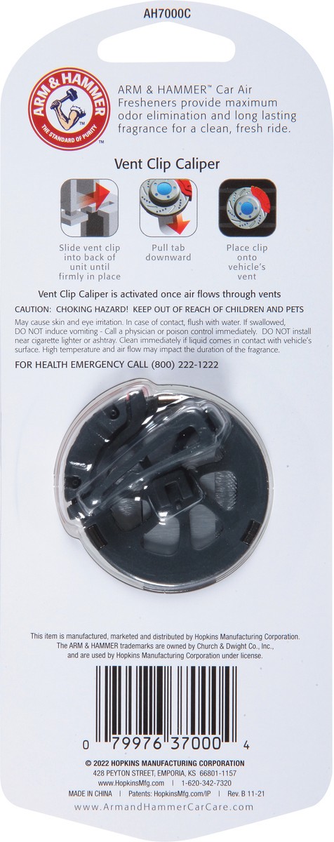slide 4 of 12, ARM & HAMMER Gearhead Collection Vent Clip Caliper Classic New Car Car Air Freshener 0.10 fl oz, 0.1 fl oz