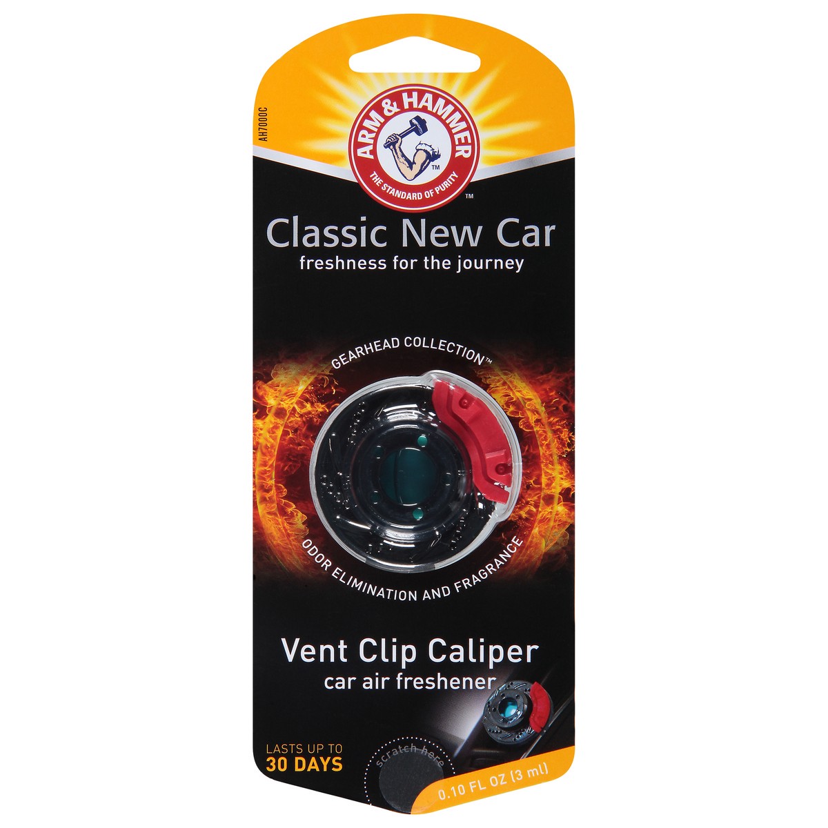 slide 12 of 12, ARM & HAMMER Gearhead Collection Vent Clip Caliper Classic New Car Car Air Freshener 0.10 fl oz, 0.1 fl oz